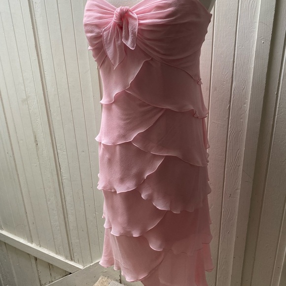 Pink Strapless Ruffle Dress - Picture 3 of 8